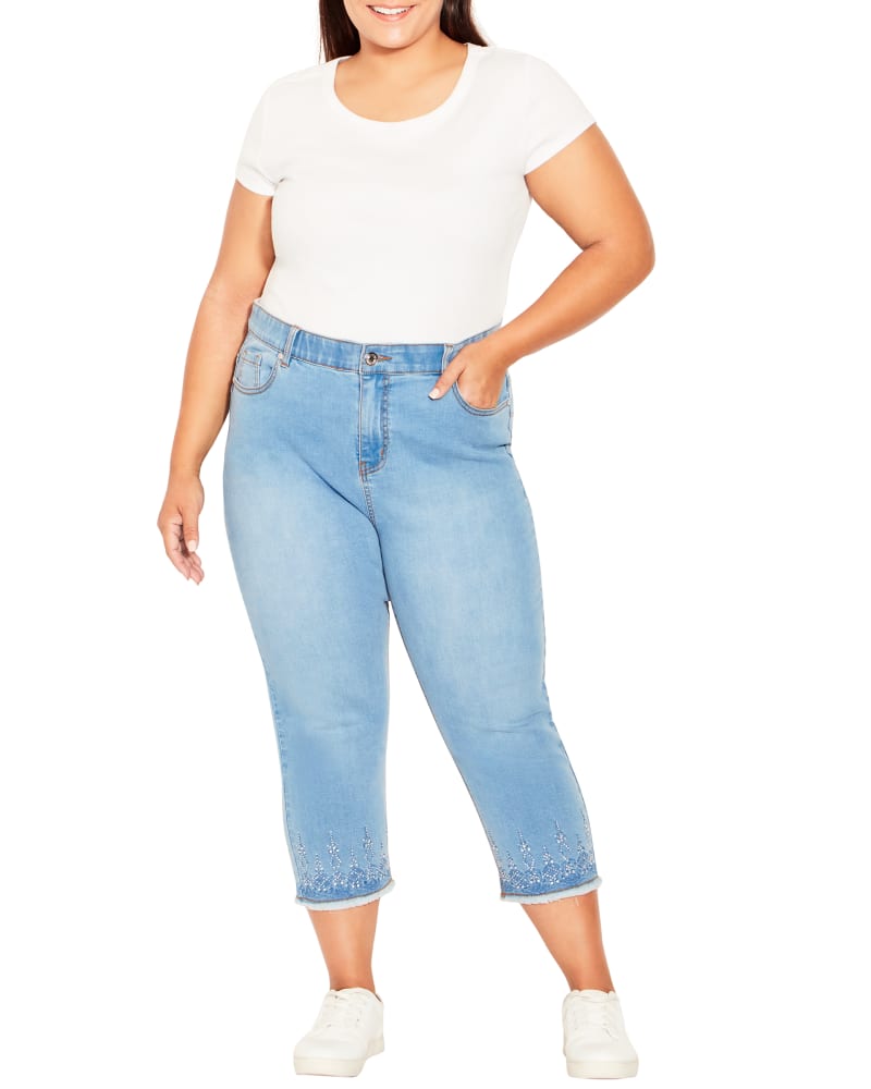 Plus size model wearing Nikita Crop Jean by avenue | Dia&Co | dia_product_style_image_id:197442